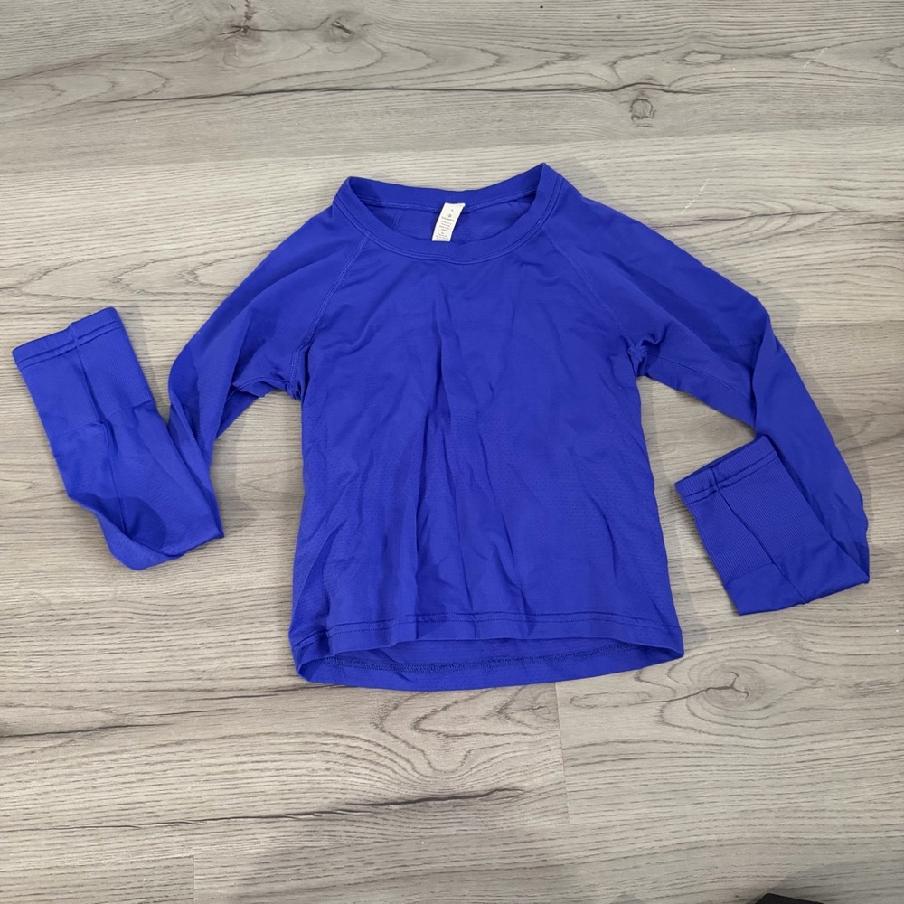 lululemon athletica Vibrant Blue swiftly tech Long Sleeve Tee - NEVER WORN